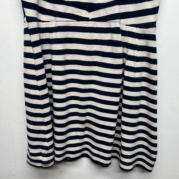 Marc Jacobs Short Sleeve Striped Navy Blue & Cream Women's Sheath Dress Size M - Picture 4 of 14